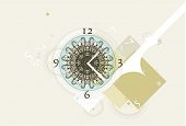 foto of clockface  - antique clock on abstract background - JPG 