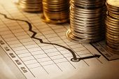 stock photo of investment  - money and chart - JPG 