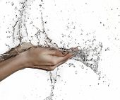pic of water  - woman hand in water splash - JPG 