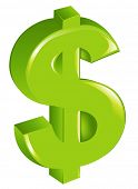 picture of money  - Green Dollar Sign - JPG 