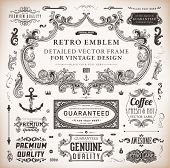 image of holidays  - Vector set of calligraphic design elements - JPG 