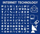 stock photo of internet  - internet technology icons set - JPG 