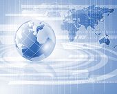 picture of globe  - Blue globe on the digital technology background - JPG 