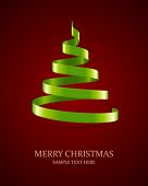 stock photo of glisten  - Christmas tree from ribbon vector background - JPG 