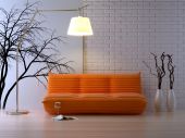 picture of interior  - modern interior 3d composition in new home - JPG 