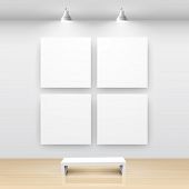 pic of interior  - Gallery Interior with empty frame on wall - JPG 