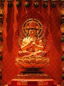 stock photo of hand  - buddha in chinese temple shown a spiritual of buddhist - JPG 