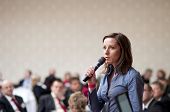 picture of group  - Indoor business conference for managers in hotel - JPG 