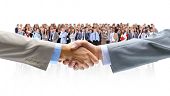 image of handshake  - handshake isolated on business background - JPG 