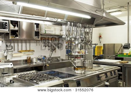 Picture or Photo of The interior of a kitchen restaurant - Restaurant o r hotel