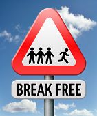 picture of pressure  - break free from prison pressure or quit job running away towards stress free world - JPG 