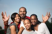 pic of time  - Happy African American family - JPG 
