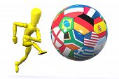 image of humanoid  - A Colourful 3d Rendered European Soccer Concept Illustration - JPG 