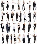 image of handshake  - Set of business people isolated on white - JPG 