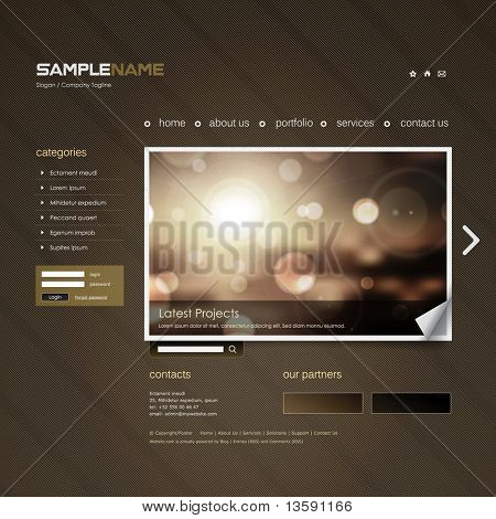 Picture or Photo of Vector Website Design Template