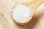 image of cup  - A pile of Pure White Sea salt for cooking - JPG 