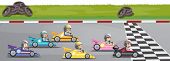 picture of competition  - Illustration of a car racing competition - JPG 