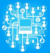 stock photo of globe  - social network - JPG 