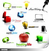 image of orb  - Set of detailed 3D vector Icons - JPG 