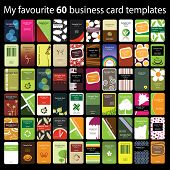 foto of business  - 60 Colorful Vertical Business Cards - JPG 
