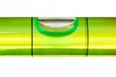 foto of tilting  - Green bubble level isolated on a white background with clipping path - JPG 