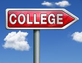 image of education  - college towards good education and knowledge learn to know educate yourself and go to school road sign arrow pointing - JPG 