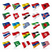 image of world  - Vector set of world flags 3 - JPG 