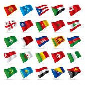 stock photo of world  - Vector set of world flags 4 - JPG 