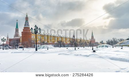 Poster: Moscow Kremlin And Manezhnaya Square