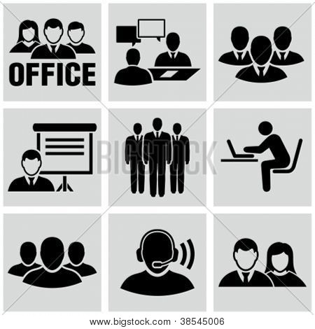 Picture or Photo of Office people icons set.
