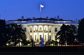 picture of house  - The White House at night  - JPG 