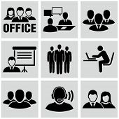 image of group  - Office people icons set - JPG 