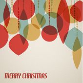 pic of holidays  - Retro Christmas card with christmas decorations  - JPG 