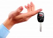 foto of industrial  - Hand with a car key - JPG 