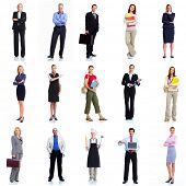 pic of businessmen  - Large group of smiling workers people - JPG 