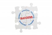 picture of strategy  - Puzzle business concept marketing Strategy close up - JPG 