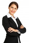 image of woman  - Smiling business woman - JPG 