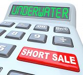 image of money  - The word Underwater on a calculator digital display - JPG 