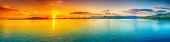 stock photo of reflection  - Sunrise over the sea - JPG 