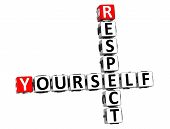 picture of respect  - 3D Respect Yourself Crossword on white background - JPG 