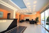 picture of opulence  - Luxury Hotel lobby reception area - JPG 