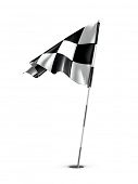 image of golf  - Checkered golf flag - JPG 