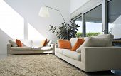 foto of interior  - interior modern brick house - JPG 