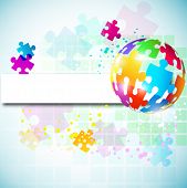 foto of puzzle  - Abstract background made from puzzle pieces - JPG 