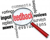 stock photo of opinion  - The words feedback - JPG 