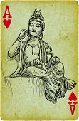 stock photo of religion  - Playing card with the drawn figure - JPG 