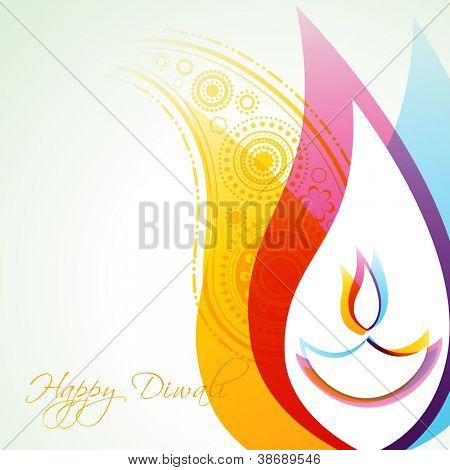 Picture or Photo of Beautiful creative vector colorful happy diwali background