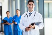 picture of medical doctors  - young medical doctor and staff in hospital - JPG 