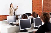 foto of teach  - high school teacher teaching in classroom - JPG 