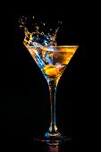 picture of black  - colourful cocktail on the black background - JPG 